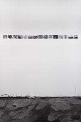 Installation view: Sarah Isabelle Tan, The Timeline: To a World Without Time, 2019-21. Black-and-white photographic handprints on silver gelatin fibre paper.As part of only losers left alive (love songs for the end of the world) - Part One, Yeo Workshop, Singapore (10 July - 31 July 2021). Courtesy Yeo Workshop. Photo: Jonathan Tan. 
