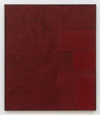 Allover Compose Red by Sergej Jensen contemporary artwork mixed media