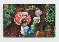 Toxic Mushrooms And A Bracelet of Colorful Skulls by Zhou Yilun contemporary artwork painting