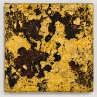 gold small by Kirtika Kain contemporary artwork painting, mixed media