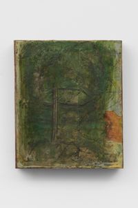 Small Signpost Painting with Stendhal Script by Vivienne Koorland contemporary artwork painting, works on paper
