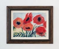 Roter Mohn (Red Poppies) by Emil Nolde contemporary artwork painting, works on paper