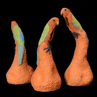 A Trio of King Parrots and Angophoras by Peter Cooley contemporary artwork sculpture