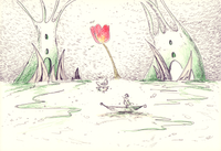 Tulip by Karen Shiozawa contemporary artwork painting, works on paper
