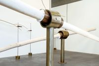 Pivoting limb with homed quiver by Andrew Drummond contemporary artwork installation