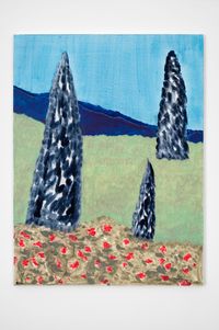 Three Cypress by March Avery contemporary artwork painting