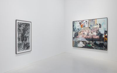 Exhibition view: Adrian Ghenie, Galeria Plan B, Berlin (1 April–13 May 2023). Courtesy the artist and Plan B Cluj. Photo: Trevor Good.