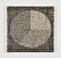 Composition for Pie Chart (25%, 35%, 40%) (White on Black) by Analia Saban contemporary artwork painting, works on paper, textile