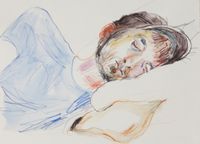 Guido asleep by Ben Quilty contemporary artwork drawing