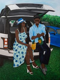 Talking To You Is The Favourite Part Of My Day by Hamid Nii Nortey contemporary artwork painting