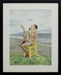 Vida and the broken redheel by Yasmin Sison-Ching contemporary artwork painting