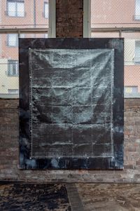 Olive Drab Heavyweight Canvas Tarp (Black) by Gardar Eide Einarsson contemporary artwork mixed media