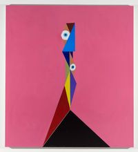 Pink Sculpture Head by George Condo contemporary artwork painting