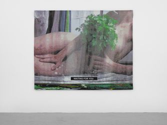 Laure Prouvost Waiting for you, 2017 Tapestry 196.5 x 245.5 cm 77 3/8 x 96 5/8 in© Laure Prouvost; Courtesy Lisson Gallery
