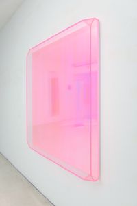 Colormirror transparent rainbow pink orange 4 corners Milan by Regine Schumann contemporary artwork sculpture