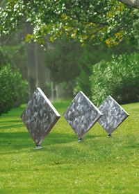 Three Squares Vertical Diagonal II by George Rickey contemporary artwork sculpture