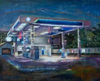 Night - Gas Station by Dongwook Suh contemporary artwork painting