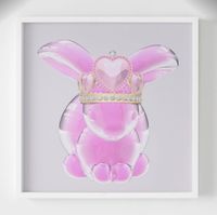Pink Bunny Crowned 2 by Hye Rim Lee contemporary artwork photography, print