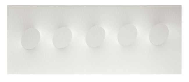 5 ovali bianchi by Turi Simeti contemporary artwork