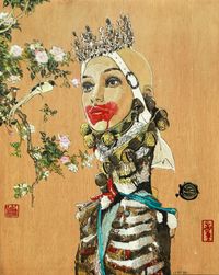The Horse Bell Maid by Tong Kunniao contemporary artwork painting