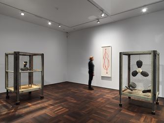 Exhibition view: Louise Bourgeois, Papillons Noirs, Hauser & Wirth, St. Moritz (28 December 2018–10 February 2019). © The Easton Foundation / VAGA at ARS, NY / ProLitteris, Zurich. Courtesy The Easton Foundation and Hauser & Wirth. Photo: Stephan Altenburger Photography Zürich.