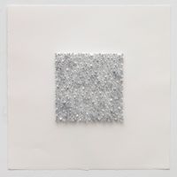 Grey square 01 (Blue) by Lars Christensen contemporary artwork works on paper