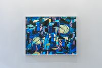 Surfaces: Blue mess by Vik Muniz contemporary artwork mixed media