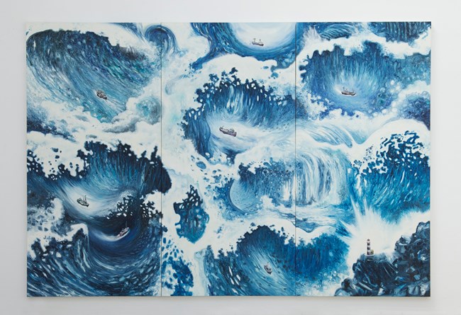 Waves by Oscar Oiwa contemporary artwork