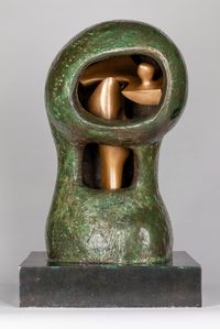 Helmet Head No.4: Interior-Exterior by Henry Moore contemporary artwork sculpture