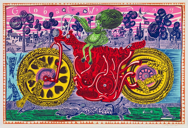 Selfie with Political Causes by Grayson Perry contemporary artwork