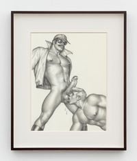 Untitled (Cover for Kake Vol. 15 - Violent Visitor) by Tom of Finland contemporary artwork works on paper, drawing