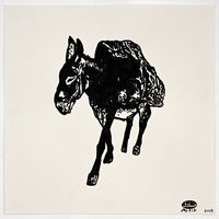 A Donkey In My Studio #10 by Sadik Kwaish Alfraji contemporary artwork works on paper
