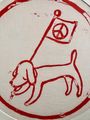 Peace Dog (Red) by Yoshitomo Nara contemporary artwork 3