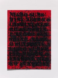 Study for Negro Sunshine (Red) #62 by Glenn Ligon contemporary artwork painting