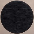 Two black and white circles on linen. Diptych by Fernando Daza contemporary artwork 2