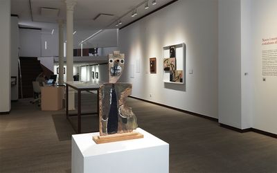 Exhibition view: Joan Miró with Vicenç Altaió and Blanca Llum Vidal, Miró and Ten Catalan Poets of Today, Galeria Mayoral, Barcelona (21 April–2 July 2022). Courtesy Galeria Mayoral.