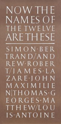 Now the Names of the Twelve(with John R. Nash) by Ian Hamilton Finlay contemporary artwork print