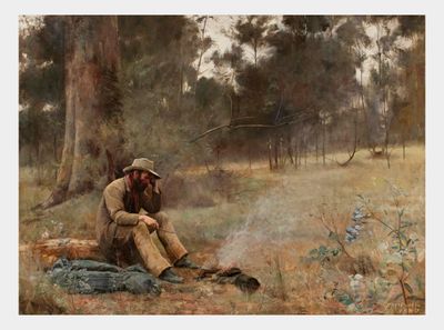 Frederick McCubbin Portrait Spray Painted by Activists