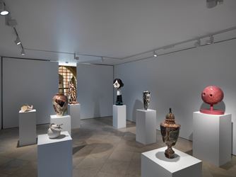 Exhibition view: Group Exhibition, Christian Holstad, Grayson Perry, Tal R, Betty Woodman, Victoria Miro, Venice (26 January–18 April 2019). Courtesy the artist and Victoria Miro, London/Venice.