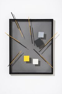Tavola magnetica trasparente picche quadri by Grazia Varisco contemporary artwork sculpture