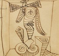 Buste de femme au chapeau by Pablo Picasso contemporary artwork works on paper, drawing