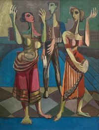 The Musicians by Albert Kotin contemporary artwork painting