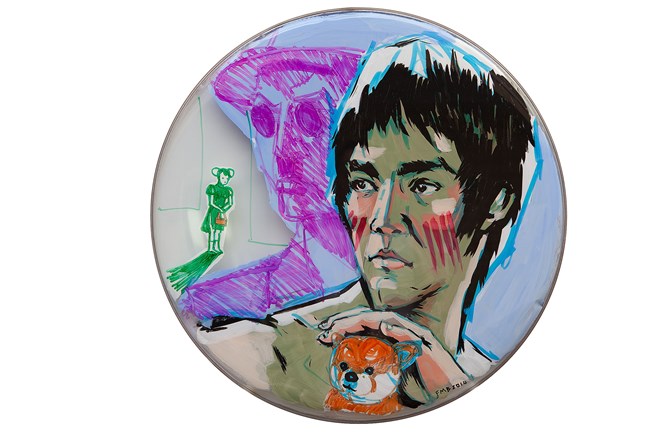 Bruce Lee and My Shiba Inu by Feng Mengbo contemporary artwork