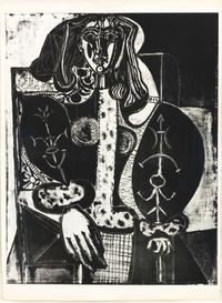 Femme au Fauteuil no. 1 (Le manteau polonais) by Pablo Picasso contemporary artwork print
