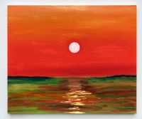 Bright Orange Sunset by Tabboo! contemporary artwork painting