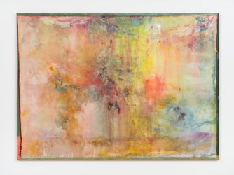 Frank Bowling, #4 to the Lighthouse (2021). Acrylic and acrylic gel on canvas with marouflage. 188 x 259.1 cm. Courtesy Hauser & Wirth.