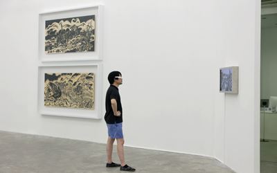 Exhibition view: Zhao Yang, Liu Xiaohui, Sun Xun, Group Exhibition, ShanghART, Beijing (15 July-27 August 2017). Courtesy ShanghART, Beijing.