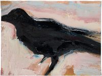 Crow (orange and cream) by Matthew Krishanu contemporary artwork painting