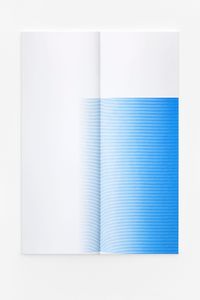 Blaue Flagge (Falz) by Jonas Weichsel contemporary artwork mixed media