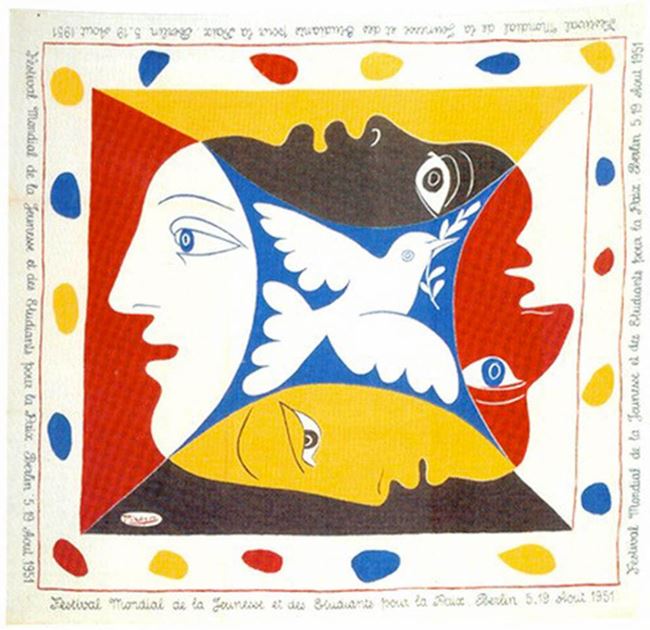 Foulard pour le Festival Mondial de la Jeunesse et
des Etudiants pour la Paix [Berlin] by Pablo Picasso contemporary artwork